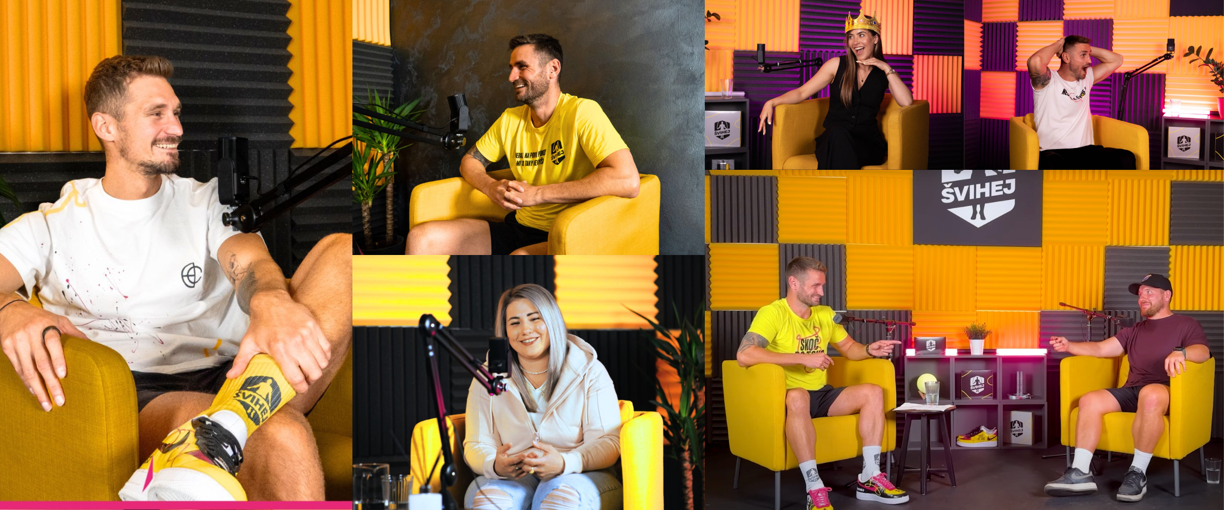 Koláž ze Švihej podcastu